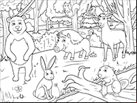 Fiche gratuite  à imprimer, les animaux de la forêt (1)