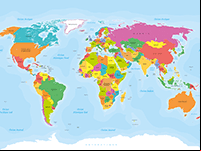 Carte du monde interactive ou en image