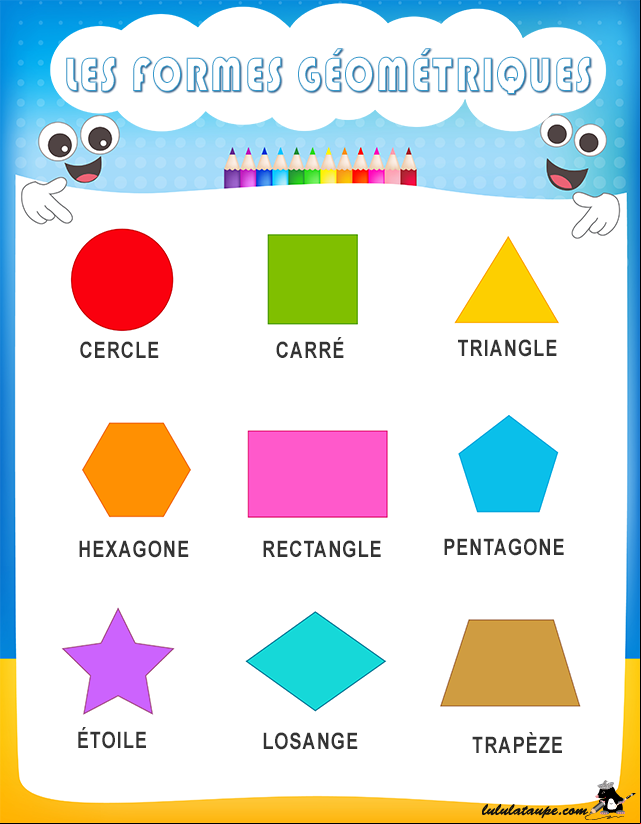 Fiche à imprimer gratuitement, les formes géométriques, CE2,CM1