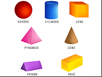 Les solides : cercle, carré, triangle, hexagone, rectangle, pentagone, étoile, losange, trapèze