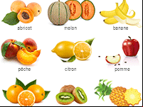 Imagier pour apprendre les noms des fruits