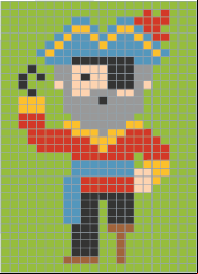 Coloriage magique pour découvrir un pirate