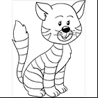 Coloriage un chat assis