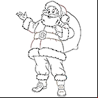 Coloriage à imprimer, le père Noël