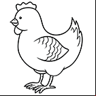 Coloriage une poule