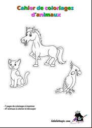 Cahier de coloriages d'animaux