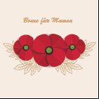 Carte coquelicots à imprimer et à découper
