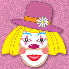 Tête de clown à colorier, à imprimer et à découper