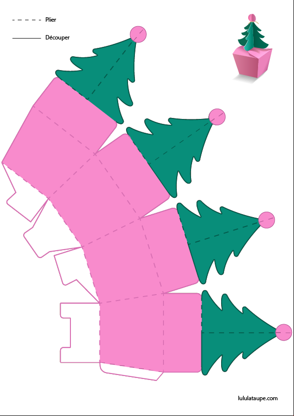 Sapin de Noël à imprimer et à découper