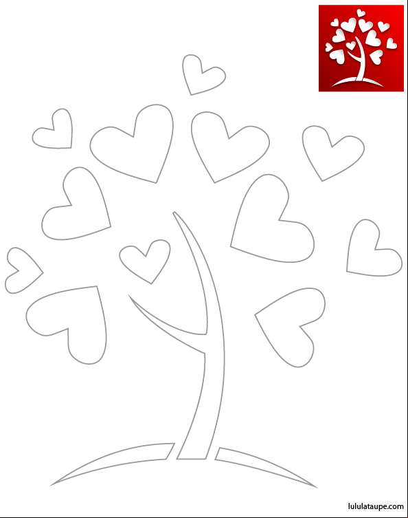 Découpage, une carte de Saint-Valentin