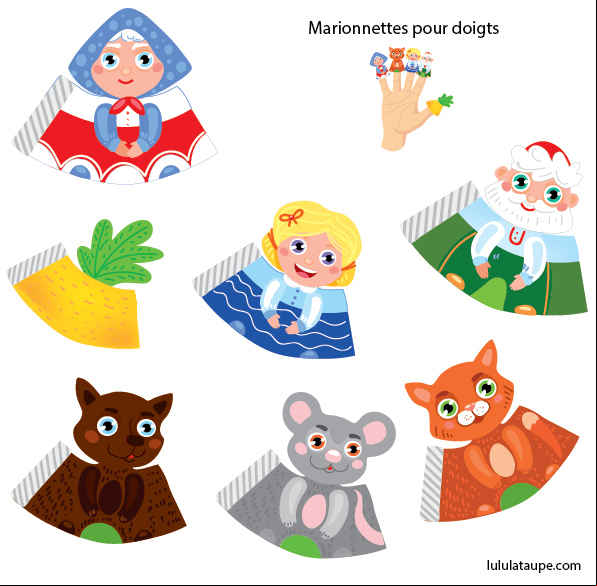 Marionnettes à doigts  à imprimer et à découper