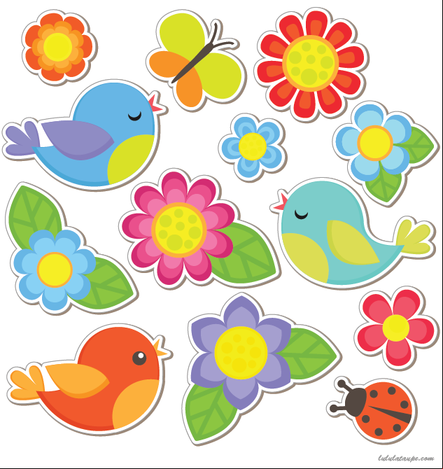 Découpage gratuit à imprimer, des animaux et fleurs