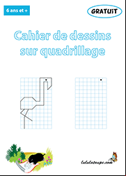 Cahier gratuit à imprimer ; dessins à reproduire sur quadrillage