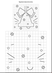 Dessin sur quadrillage, une cloche