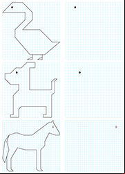 Dessins à reproduire sur quadrillage, à imprimer pour , CE1