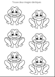 Exercice ludique gratuit, trouver deux images identiques