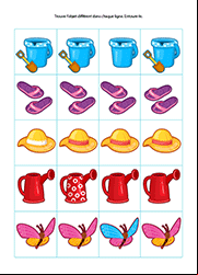 Jeu de l'intrus à imprimer avec solution, maternelle