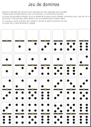 Jeu de dominos à imprimer gratuitement
