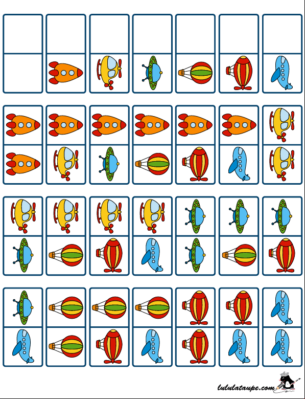 Jeu de dominos à imprimer