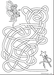 Jeu de labyrinthe, la fée et la baguette magique