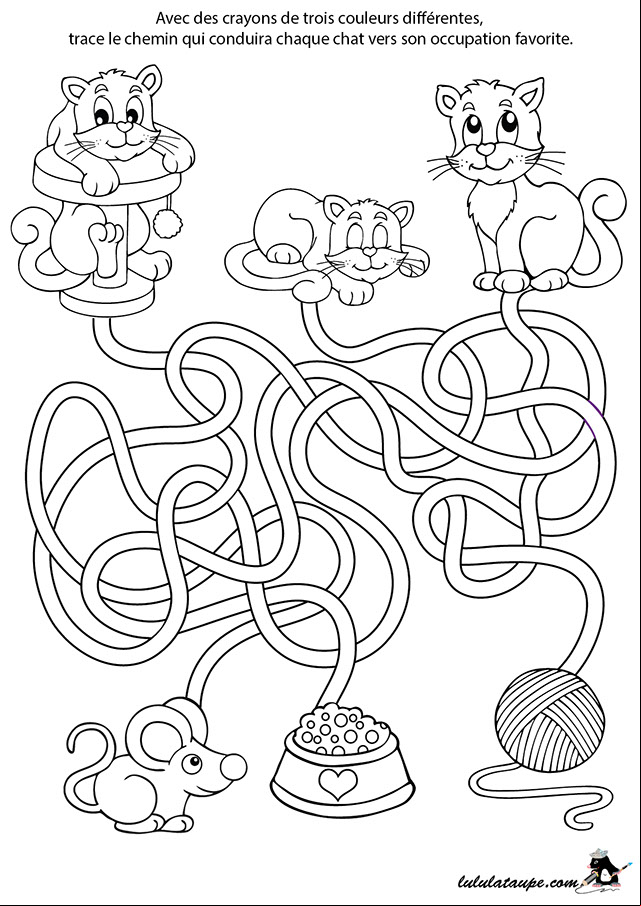 Jeu de labyrinthe à imprimer
