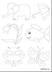 Graphisme, dessins en pointillés