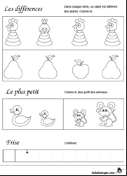 Fiche ludo-éducative, initiation aux mathématiques