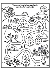 Graphisme pour enfants de maternelle, le labyrinthe