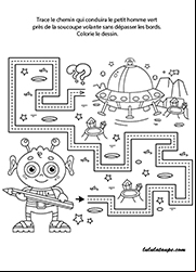 La soucoupe volante, graphisme pour enfants de maternelle