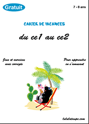 Cahier de vacances gratuit à imprimer ; du CE1 au CE2