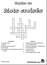 Cahier de mots croisés à imprimer gratuitement