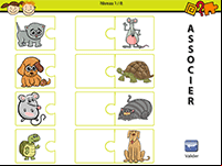 Jeu en ligne, associer des images