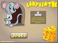 Jeu de labyrinthe en ligne, la souris et le fromage