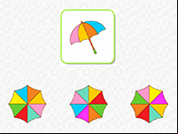 Jeu d'observation en ligne, les couleurs, maternelle