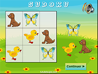 Jeu de sudoku facile pour maternelle