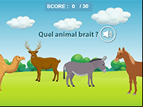 Le cri des animaux, jeu en ligne