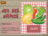 Jeu des ombres, les légumes
