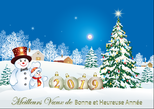 Carte de Bonne Année à imprimer gratuitement